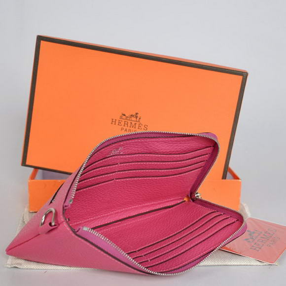 1:1 Quality Hermes Zipper Cards Wallet Togo Leather A908 Peach Replica